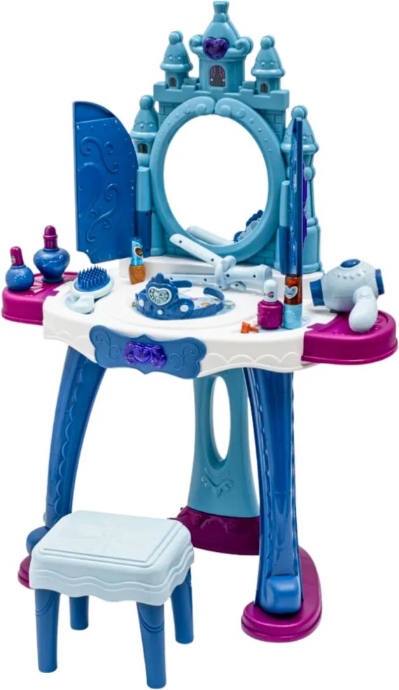 LEAN Toys Interaktívna toaletná stolička so zrkadlom Ice Princess Príslušenstvo 35 el.