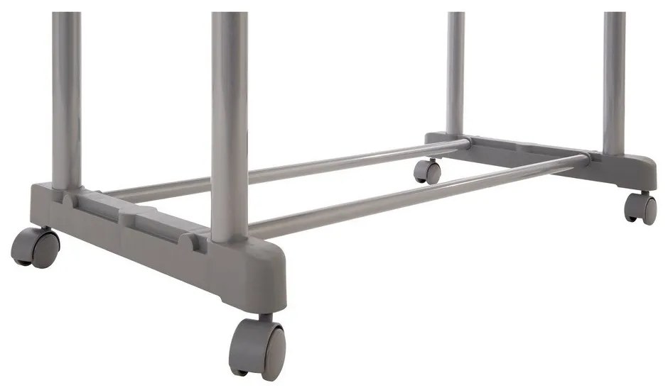 Kovový teleskopický/pojazdný stojan na oblečenie v striebornej farbe – Premier Housewares