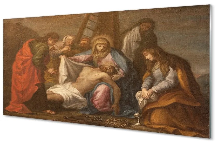 Sklenený obraz Ježiša ukrižovali 120x60 cm