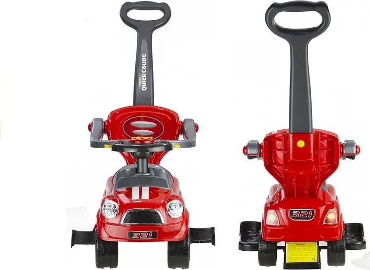 LEAN CARS Push Ride s vodiacim kupé Červená