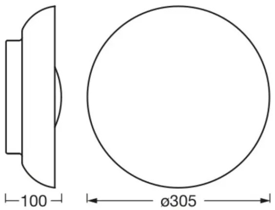 Ledvance - Stropné svietidlo ORBIS MILAN 2xE27/10W/230V čierna