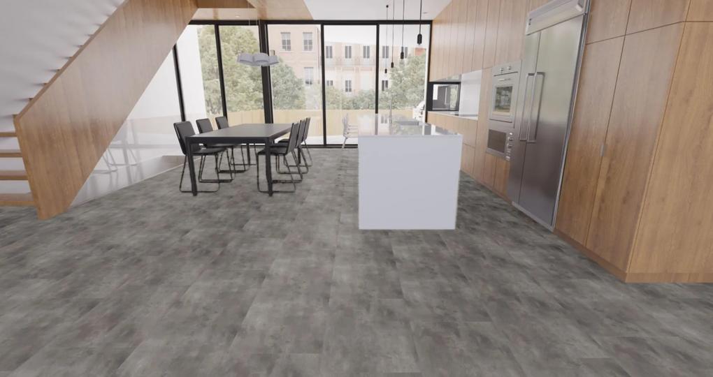 Oneflor Vinylová podlaha Solide Click 30 001 Origin Concrete Natural - Click podlaha so zámkami