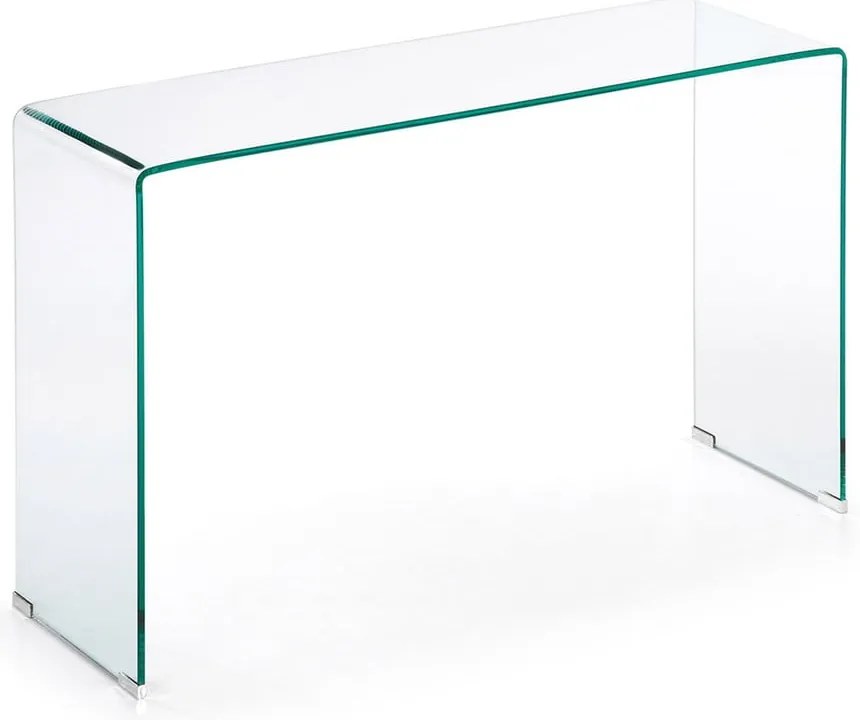 Sklenený konzolový stolík 40x125 cm Burano – Kave Home