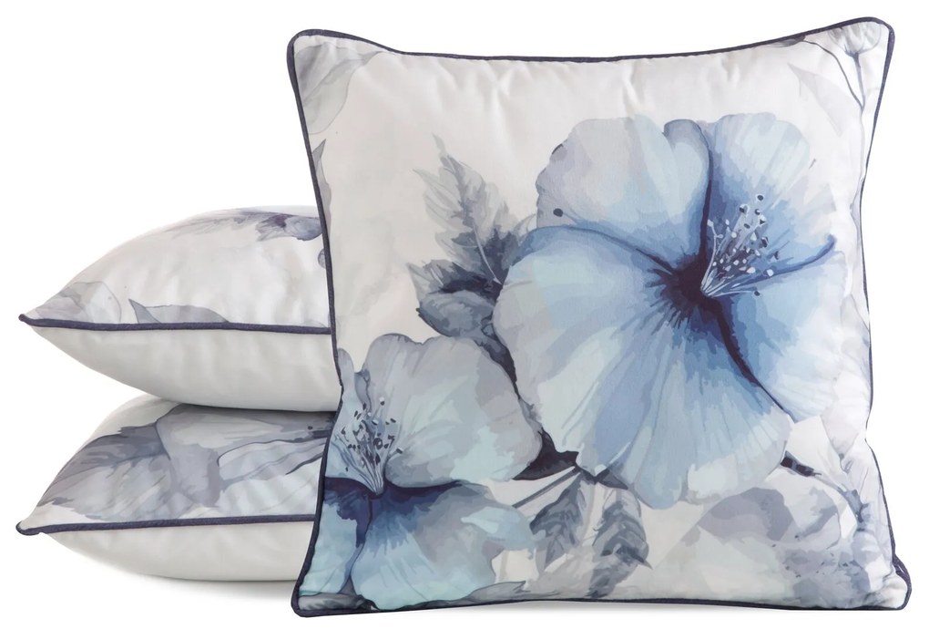 DEKORAČNÁ OBLIEČKA NA VANKÚŠ VELVET 141 45X45 CM KVETY