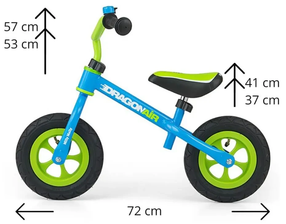 Detské odrážadlo kolo Dragon Air blue
