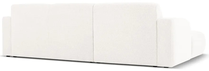 Biela rohová pohovka z textílie bouclé (ľavý roh) Molino – Micadoni Home