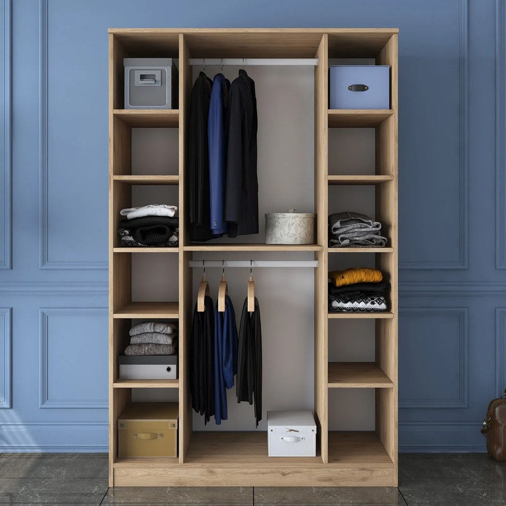 Šatníková skriňa BA 116 120 cm orech/biela