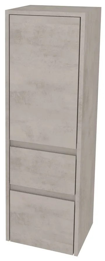 Mereo, Mereo Opto kúpeľňová skrinka vysoká 125 cm, ľavé otváranie, Multidecor, Chromix strieborný, MER-CN995LACST