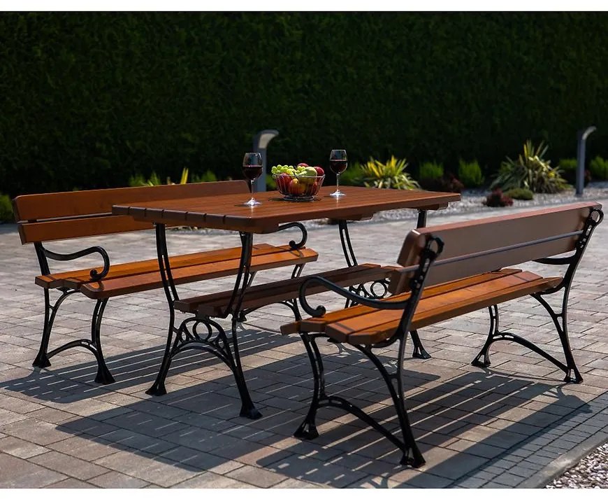 Záhradný komplet Kráľovský 2 s lakťovými opierkami Cyprus