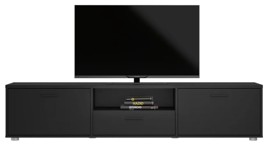 Čierny TV stolík 177x38 cm Media – Tvilum