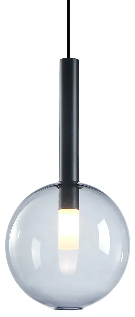Závesné svietidlo Niko, 1x transparentné sklenené tienidlo, (fi 20cm), b