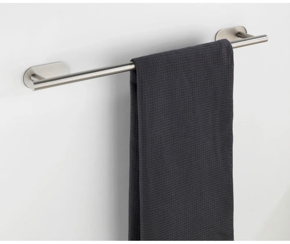 Samodržiaci držiak na uteráky z nehrdzavejúcej ocele v matne striebornej farbe Orea Uno – Wenko