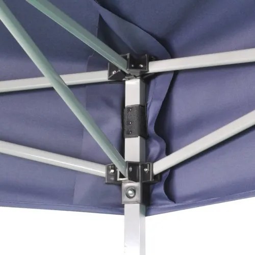 vidaXL Šesťhranný rozkladací záhradný stan, tmavomodrý, 3.6x3.1 m-