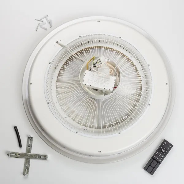 Brilagi - LED Stmievateľné svietidlo s ventilátorom RONDA LED/48W/230V strieborná+DO