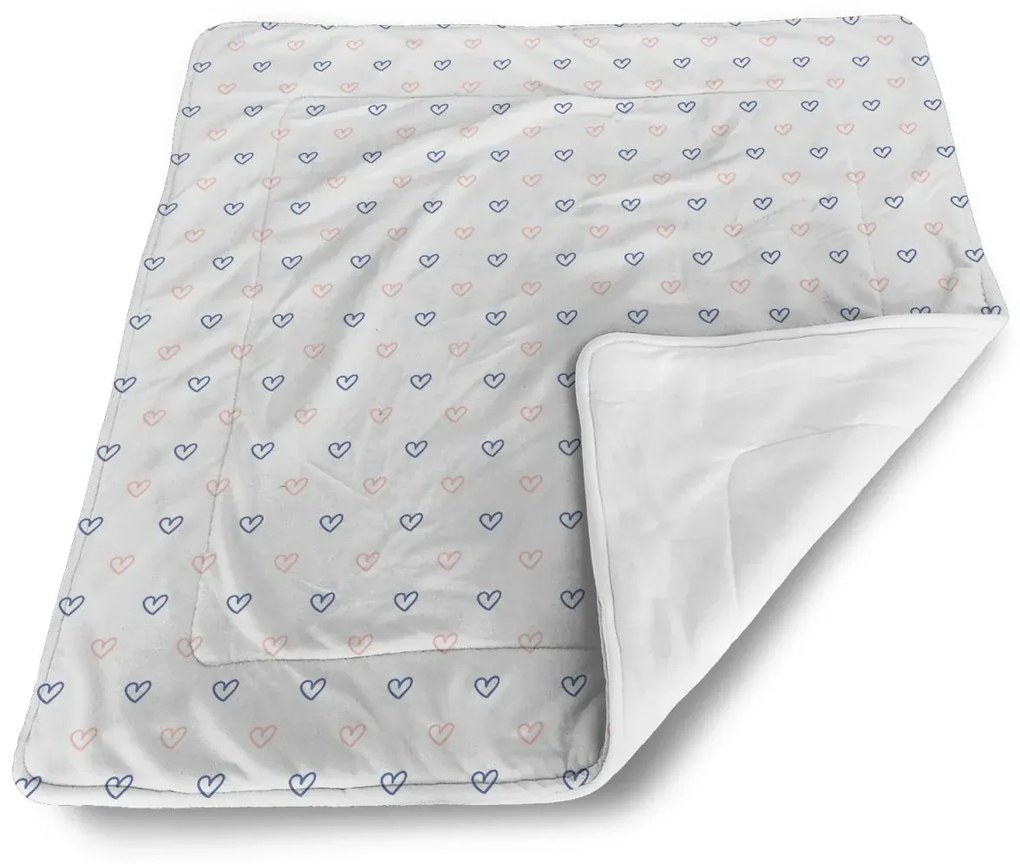 Sablio Deka pre bábätko Srdiečka na bielej - 90x120 cm