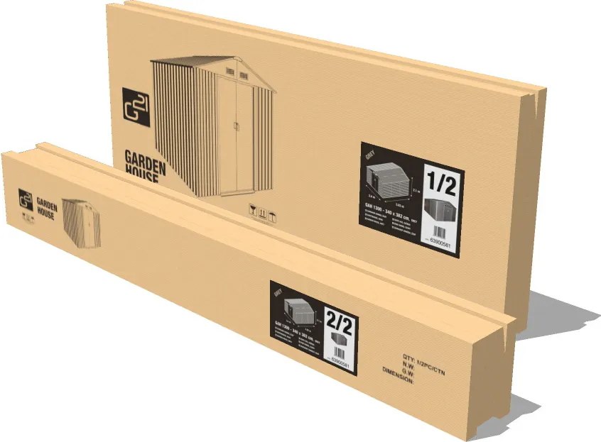 Záhradný domček G21 GAH 1300 - 340 x 382 cm, zelený