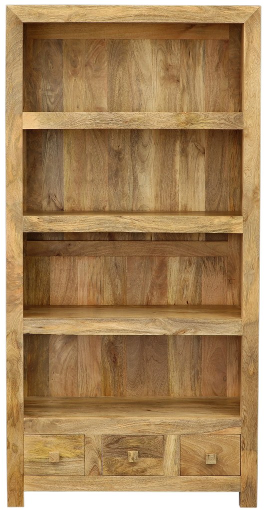 furniture-nabytek.cz - Drevená knižnica 90x180x35 z masívu mango