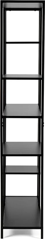 Noela Knižnica regál ARCANA 165x80 čierna