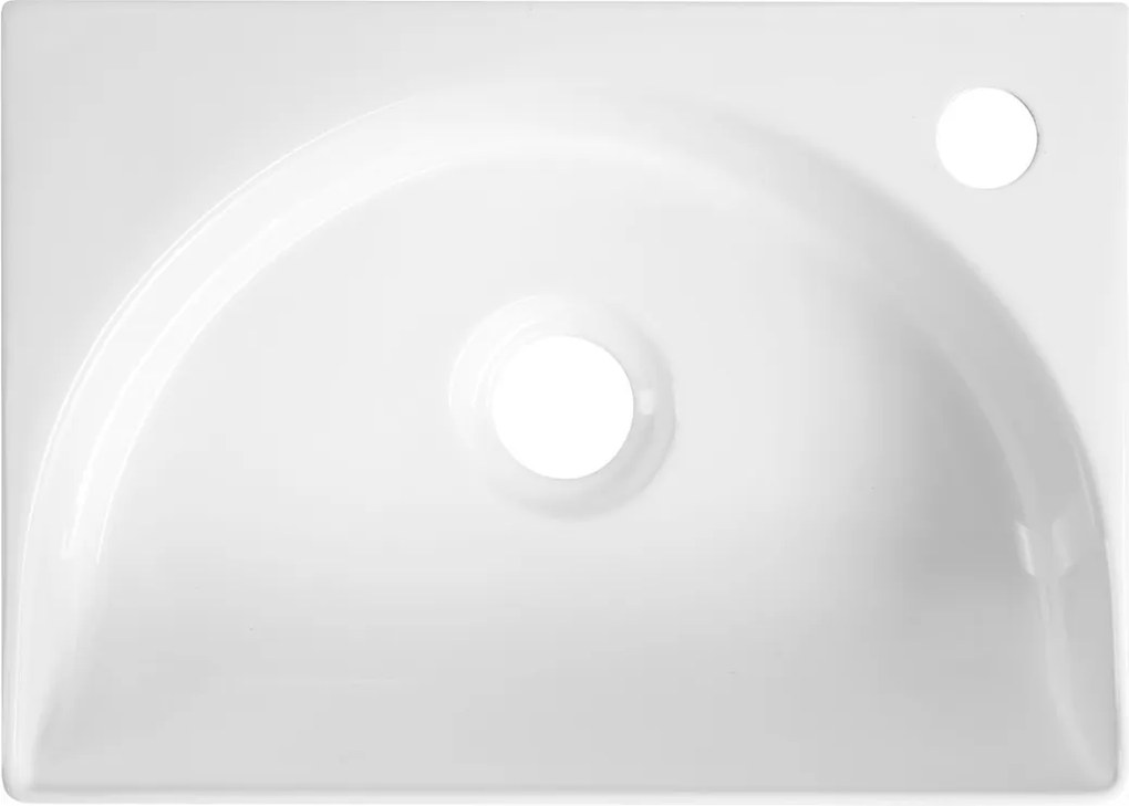 Aqualine Aqualine, RUBIC keramické umývadlo 34x25cm, biela, NP452