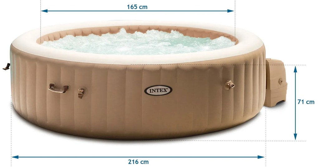 Intex Nafukovacia hydromasážna jacuzzi  216x71 cm, 6 osôb, prémiové príslušenstvo - INTEX 28428