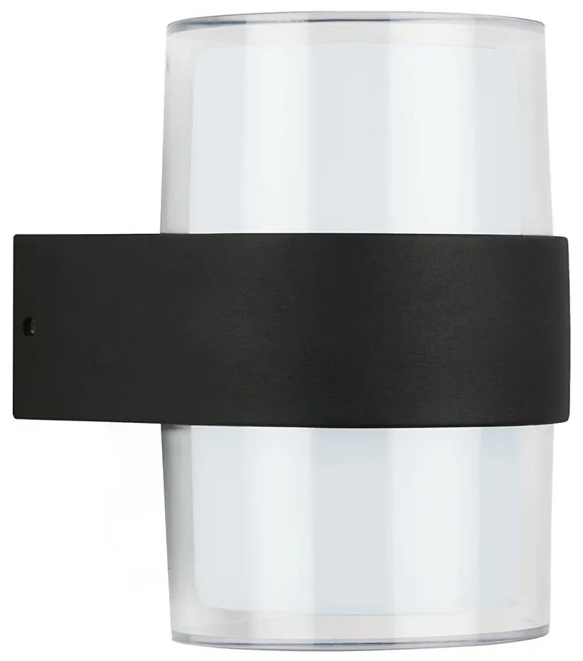 Telefunken 320405TF - Vonkajšie nástenné LED svietidlo 2xLED/8W/230V IP44 čierne