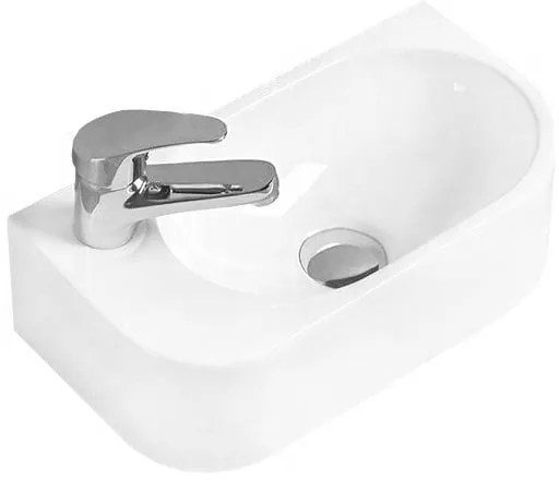 Mexen Viera, umývadlo na dosku 40x21x12 cm, pravé, biela, 21274000R