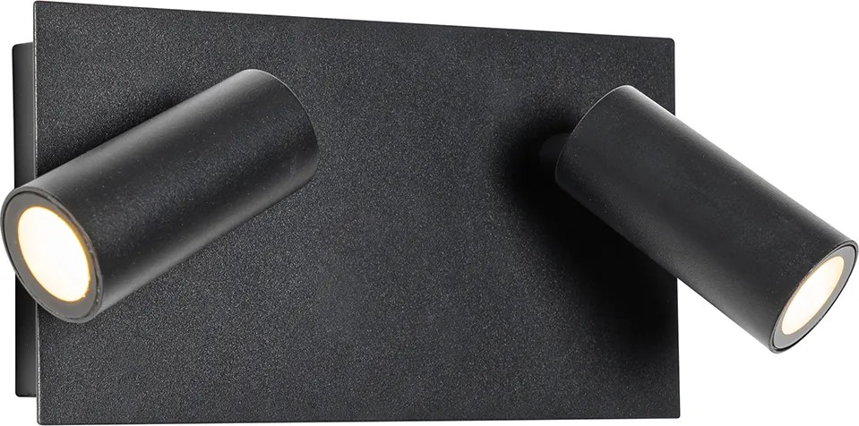 Moderné vonkajšie nástenné svietidlo čierne vrátane LED 2-svetlo IP54 - Simon