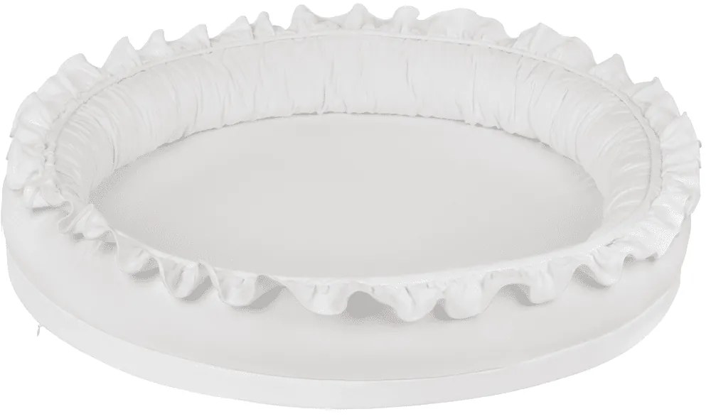 Hniezdo pre deti s volánom biele