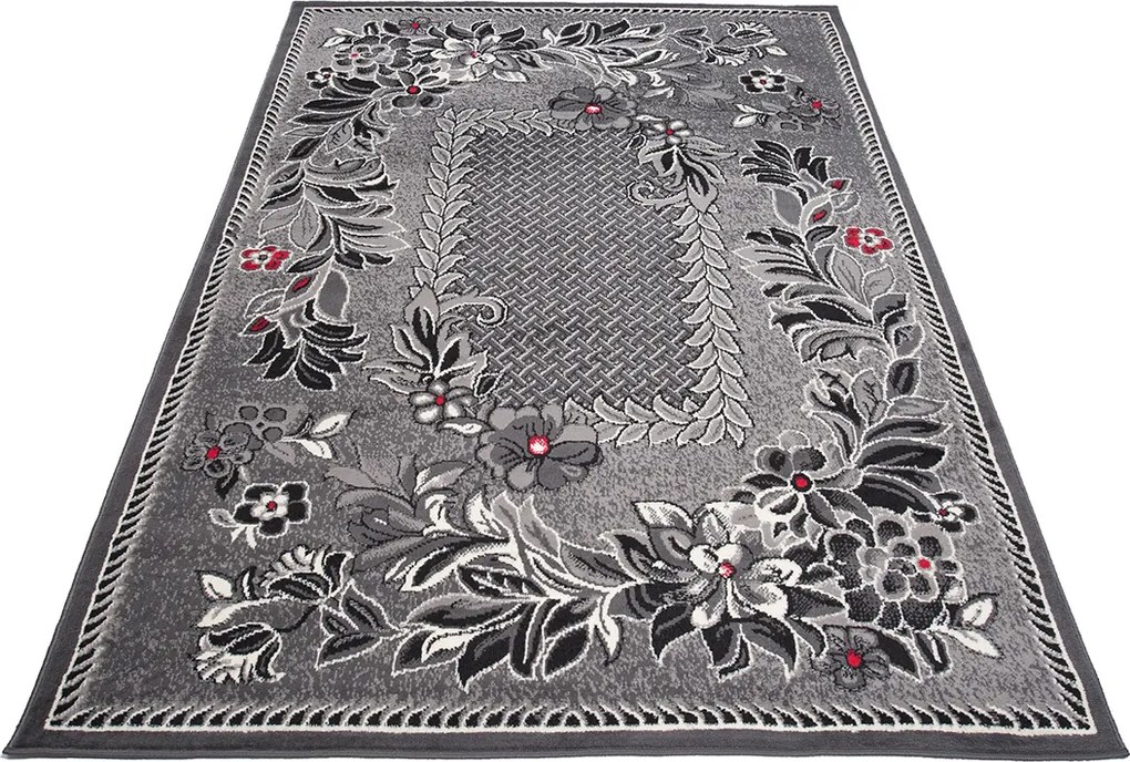 TA Koberec 7192B TMAVO SIVÁ LACNÁ PP CRM Rozmer: 80x150 cm