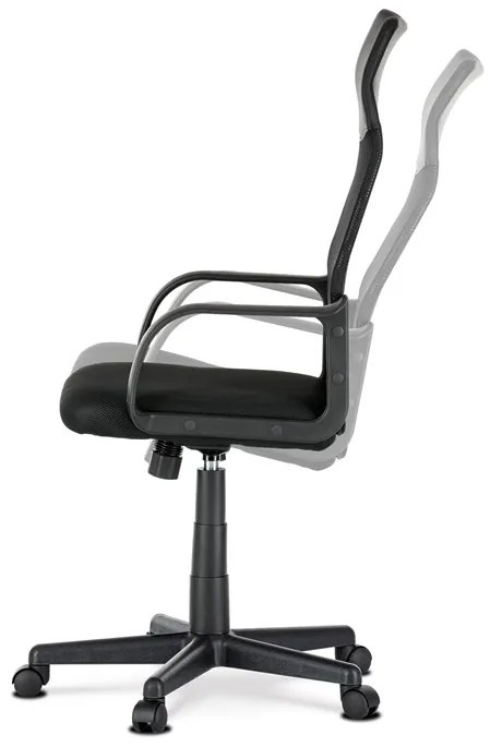 Autronic BONTEC Kancelárska stolička, hojdací mechanizmus, čierna sieťovina, KA-L601 BK Farba: Čierna