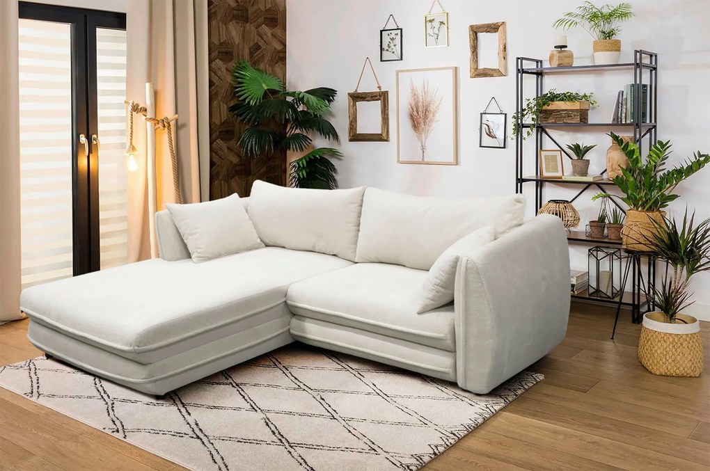 XXXLutz ROHOVÁ SEDAČKA, textil, krémová MID.YOU - Sedačky - 001574005810