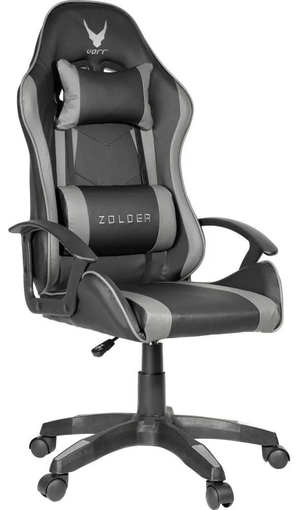 Herná stolička VARR Zolder čierna/šedá