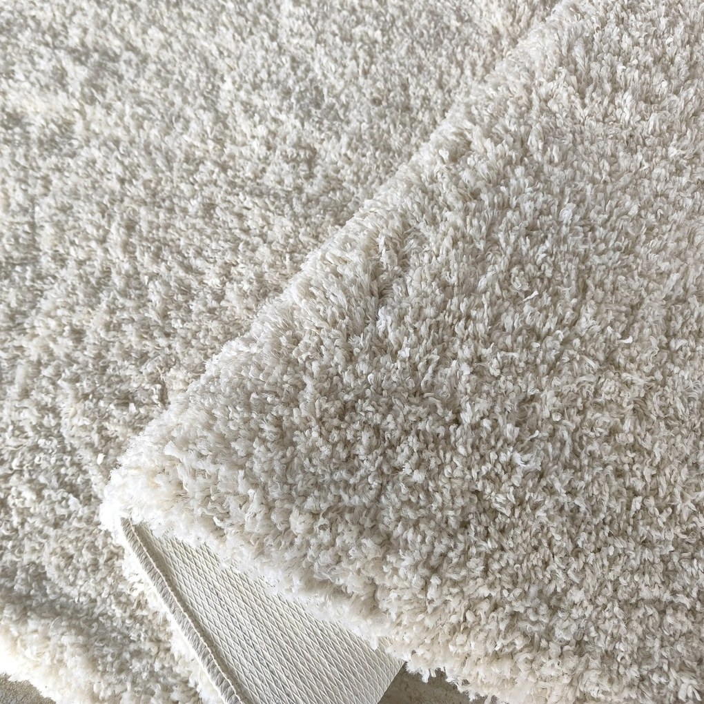 DY Krémový protišmykový shaggy koberec Camel Rozmer: 60x100 cm