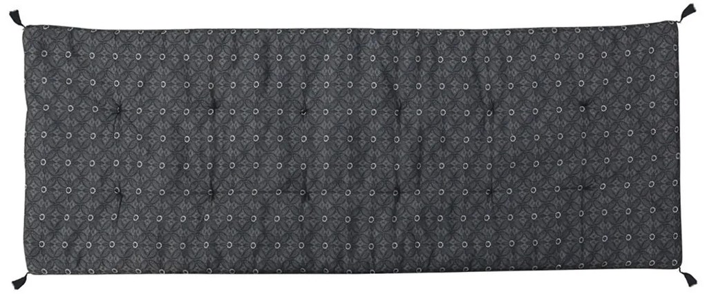 Tmavo kvetovaný podsedák s výplňou na lavici so strapcami MIP - 180 * 70 cm