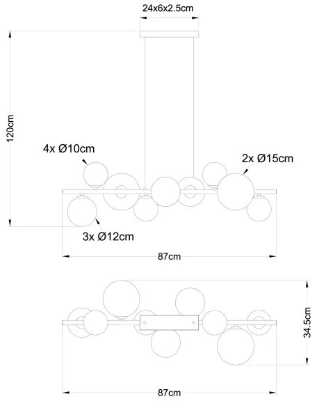 Globo 56140-9H - LED Luster na lanku RIHA 9xG9/3W/230V chróm