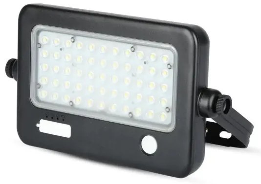 LED Stmievateľný solárny reflektor so senzorom LED/10W/3,7V 4000K IP65 + USB port