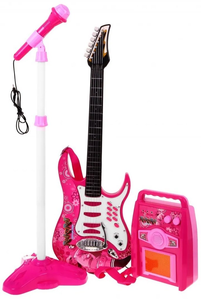 RAMIZ Detská elektrická gitara - ružová