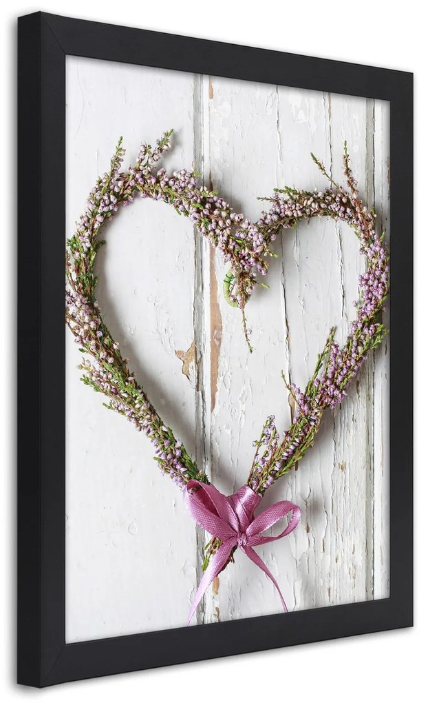 Gario Plagát Levanduľové srdce Farba rámu: Bez rámu, Rozmery: 30 x 45 cm
