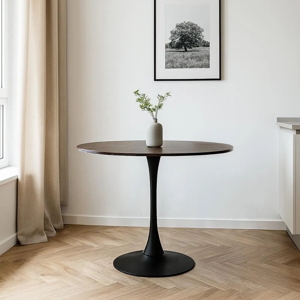 Jedálenský stôl AVENBERG ORBIS Ø100 hnedý