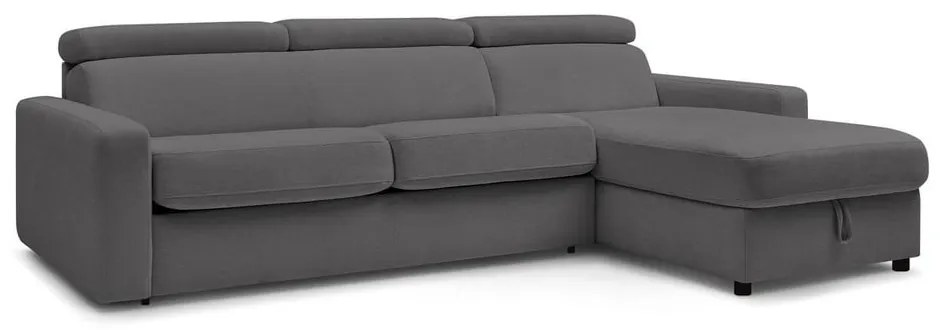 Tmavosivá rozkladacia rohová pohovka (variabilná) Monaco – Bobochic Paris