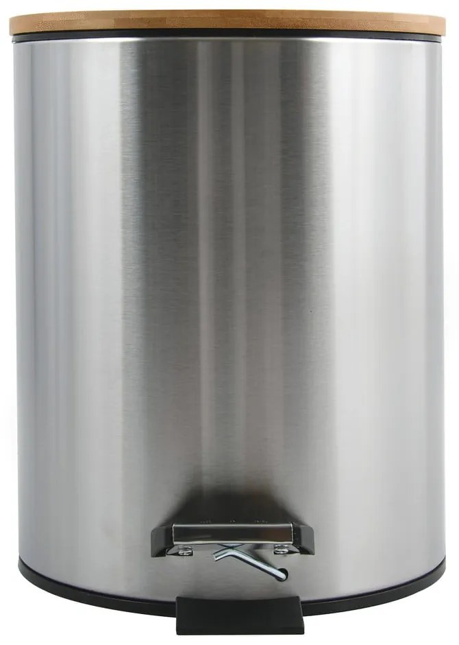 Nášľapný oceľový odpadkový kôš v matne striebornej farbe 5 l Adonis – Spirella