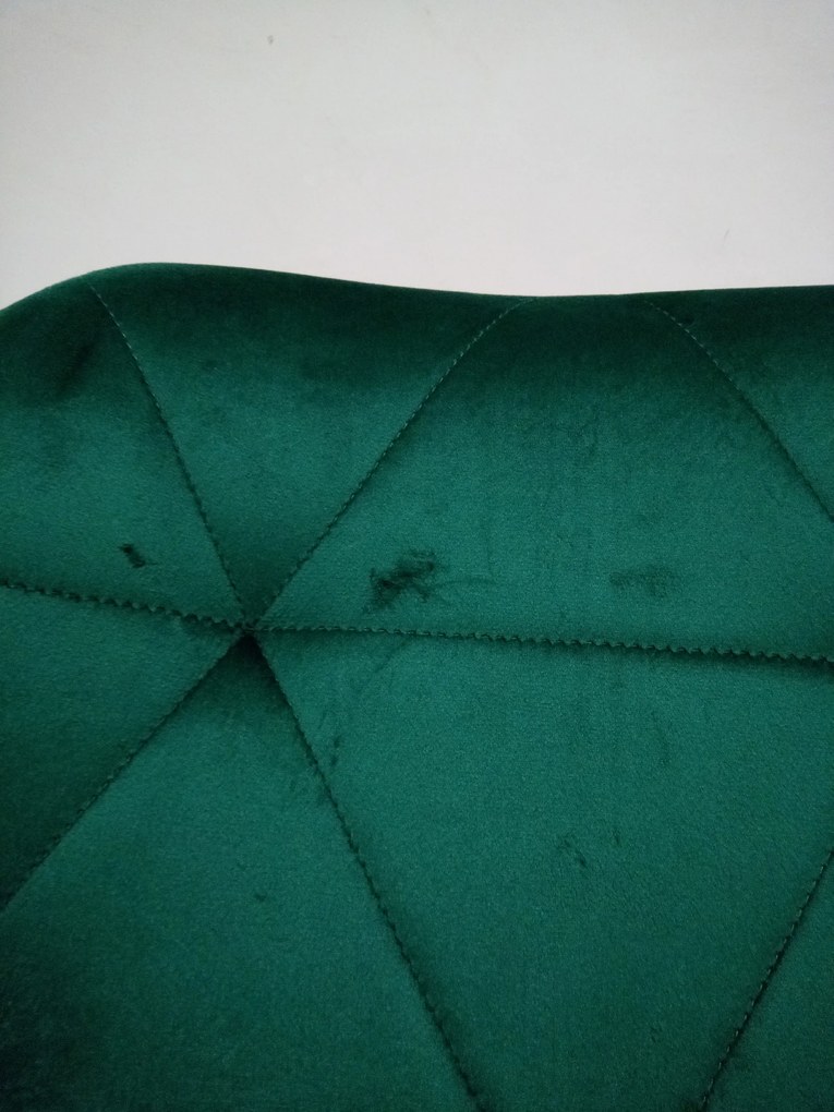 AKCIA Barová stolička s čiernou nohou WEST VELVET, zelená II. akosť