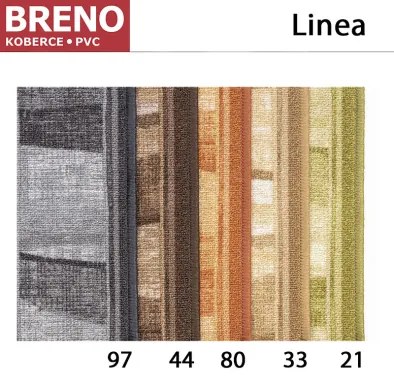 Koberce Breno Behúň LINEA 97, šíře role 100 cm, sivá