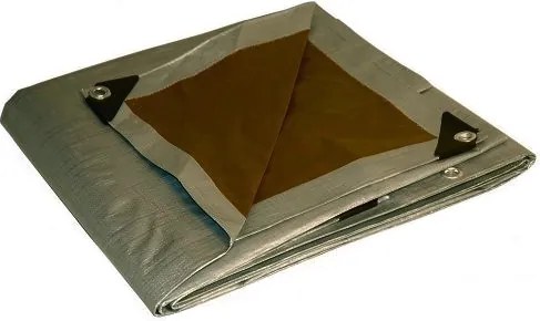 Foxigy Krycia plachta strieborno - hnedá 6x12 m 210 g/m2