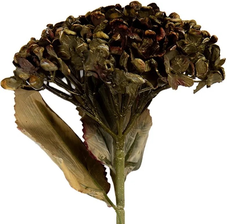 Zelená umelá dekorácia sušená kvetina hortenzie - 15*15*47 cm