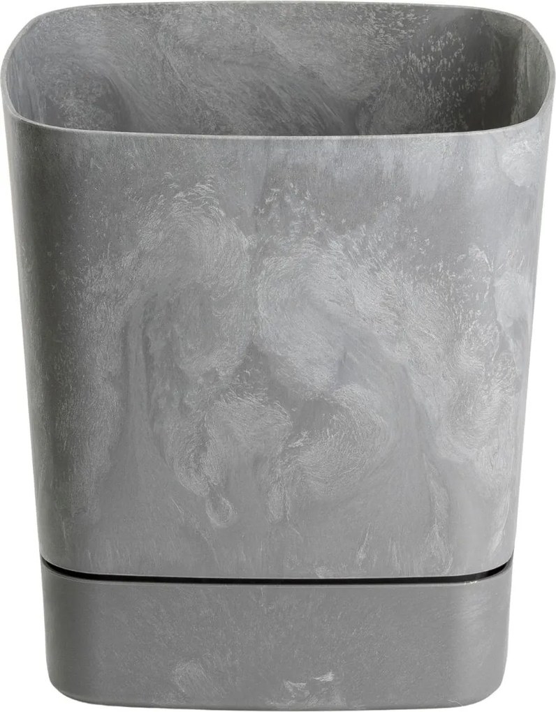 Plastový květináč s podmiskou Cubi 16x16 cm - výber z 6 prevedení