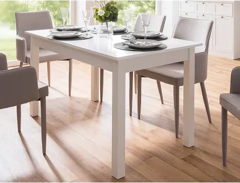 Rozkladací jedálenský stôl Coburg 137x80 cm, biely%