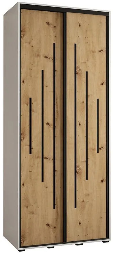 Skriňa 45 Canaris 12 120 biela/artisan/čierna