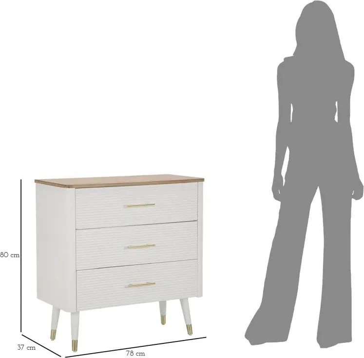 Komoda Matera 78 cm biela