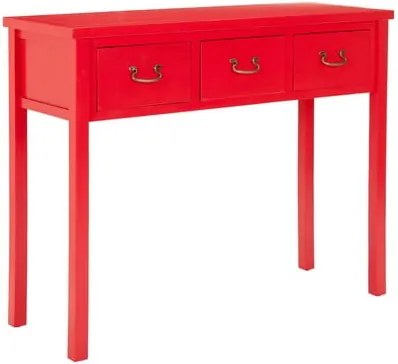 Červený odkladací konzolový stolík Safavieh Riley